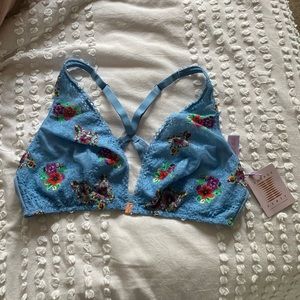 Savage X Fenty Blue Floral Lace Bralette